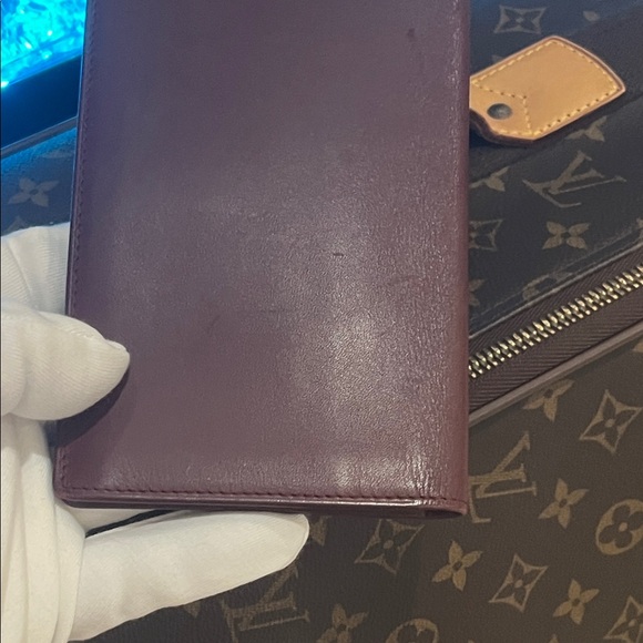 Cartier Burgandy Leather Wallet with Gold Accent - Picture 12 of 15